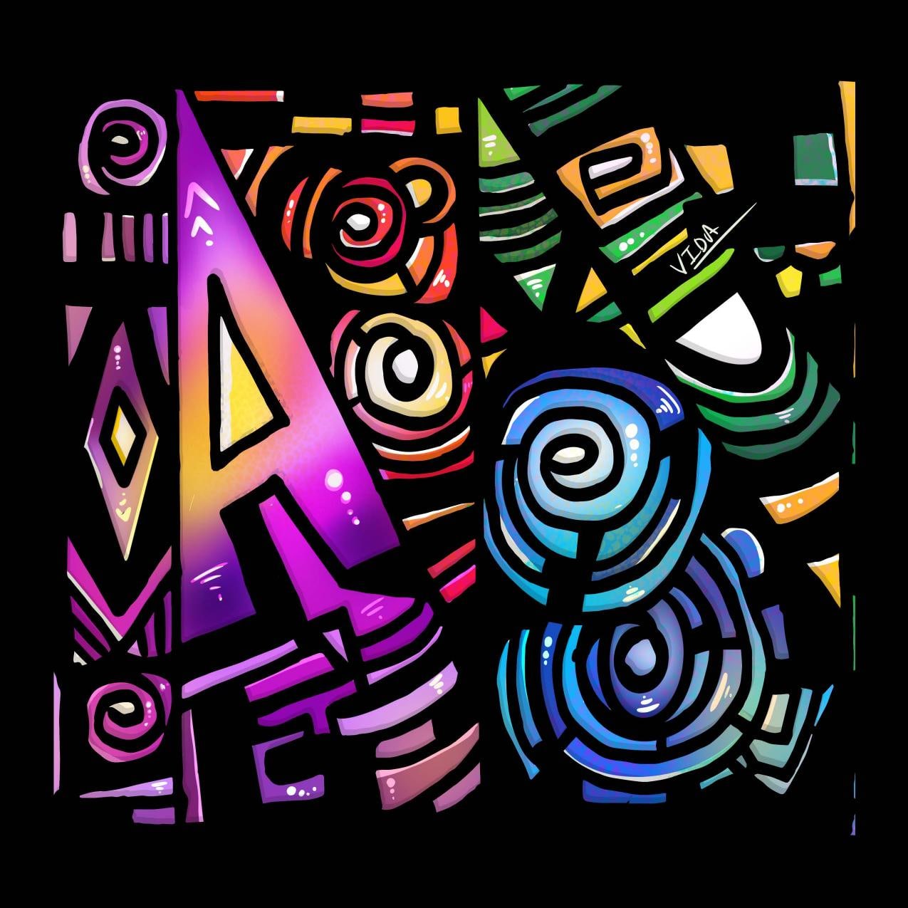 Neón, original illustration from VIDA Volumen I. Find the hidden VIDA.
